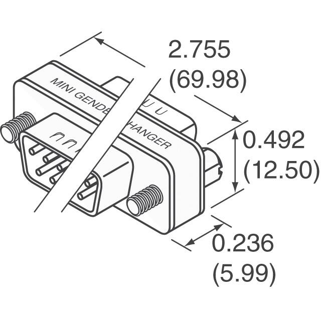 GCLP37M37F NorComp Inc.  Adaptadores de conector D-Sub en forma de D